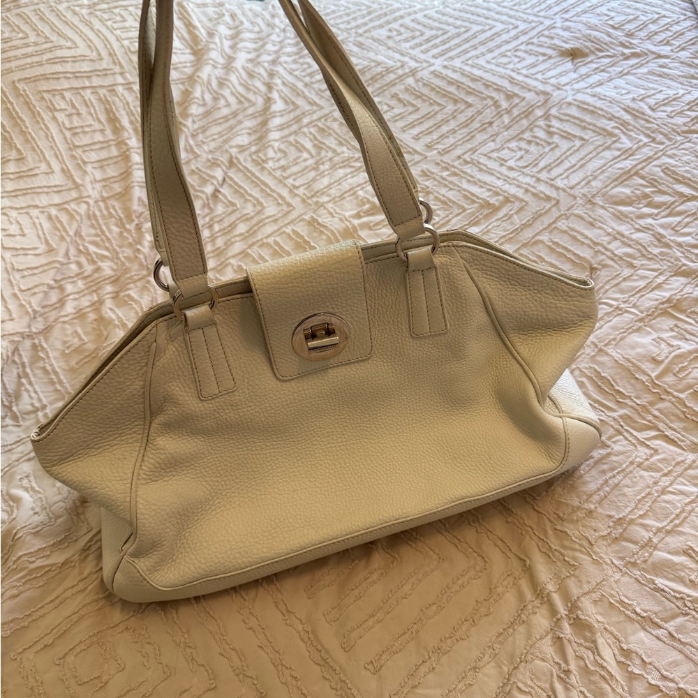Tiffany & Co. White Leather Satchel